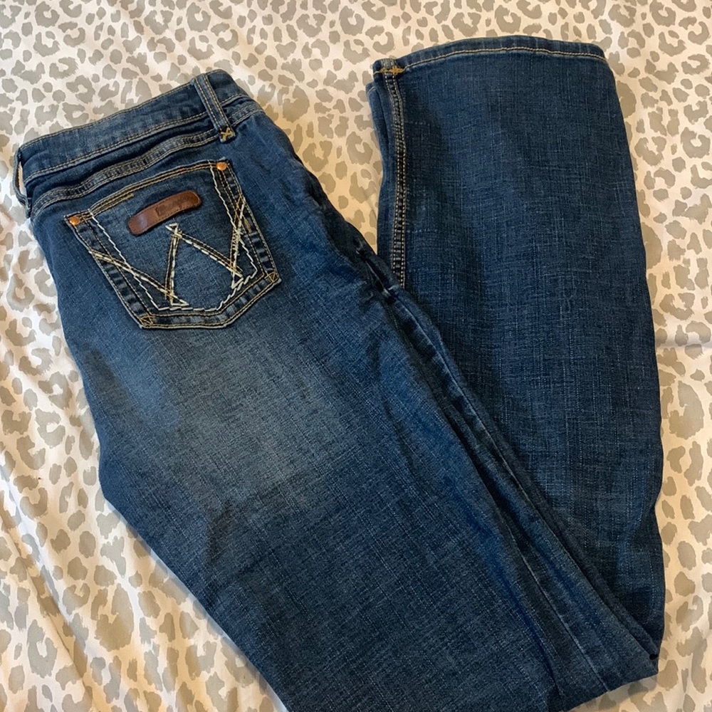 Wrangler Women's Blue Jeans Bootcut sz 14 x 36 long tall